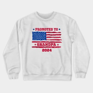 promoted to grandpa 2024 Crewneck Sweatshirt